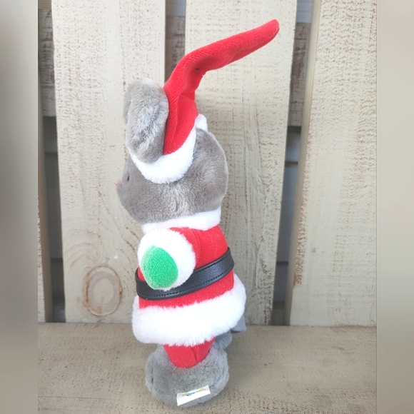 Dakin Christmas Mouse 9" Stuffed Animal Vintage 1985 Santa Holiday - Picture 8 of 11